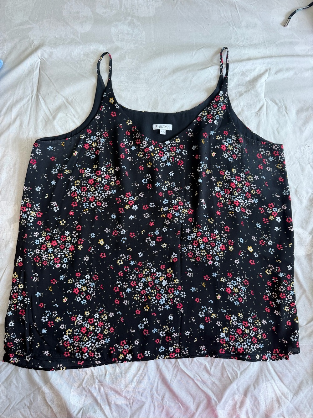 Reitmans Black Floral Spaghetti-Strap Camisole